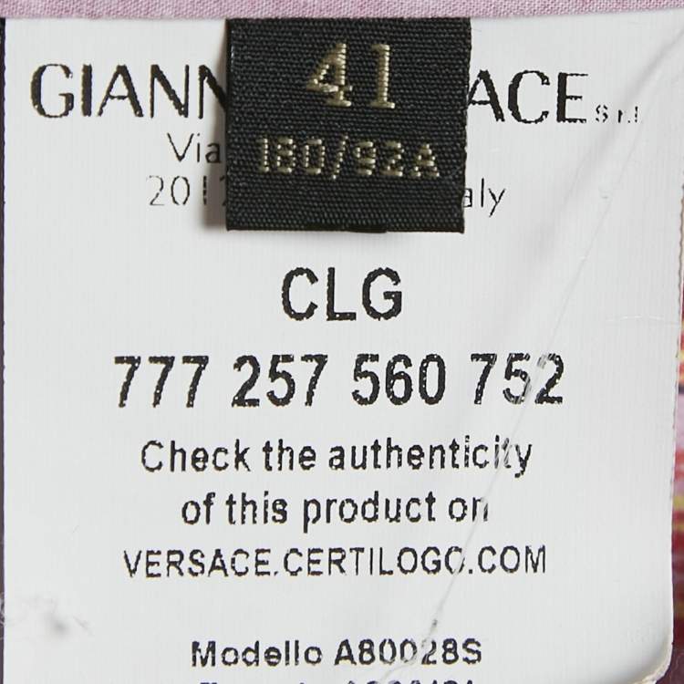 Pre Owned Gianni Versace Multicolor Printed Cotton Short Sleeve Shirt L