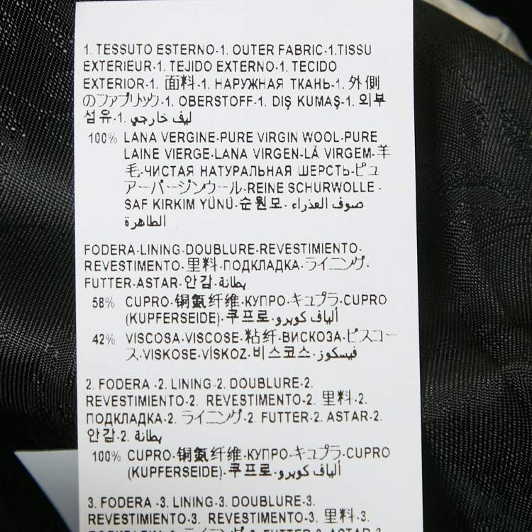 Pre Owned Versace Blue Wool Medusa Pocket Detail Blazer L