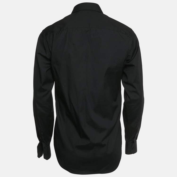 مملوكة مسبقًا قميص فيرساتشي كوليكشن قطني بطبعة هندسية بنفسجي مقاس ميديوم