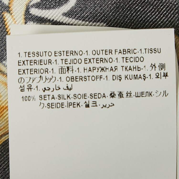 مملوكة مسبقًا Versace Black/Yellow Barocco Print Silk Shirt L