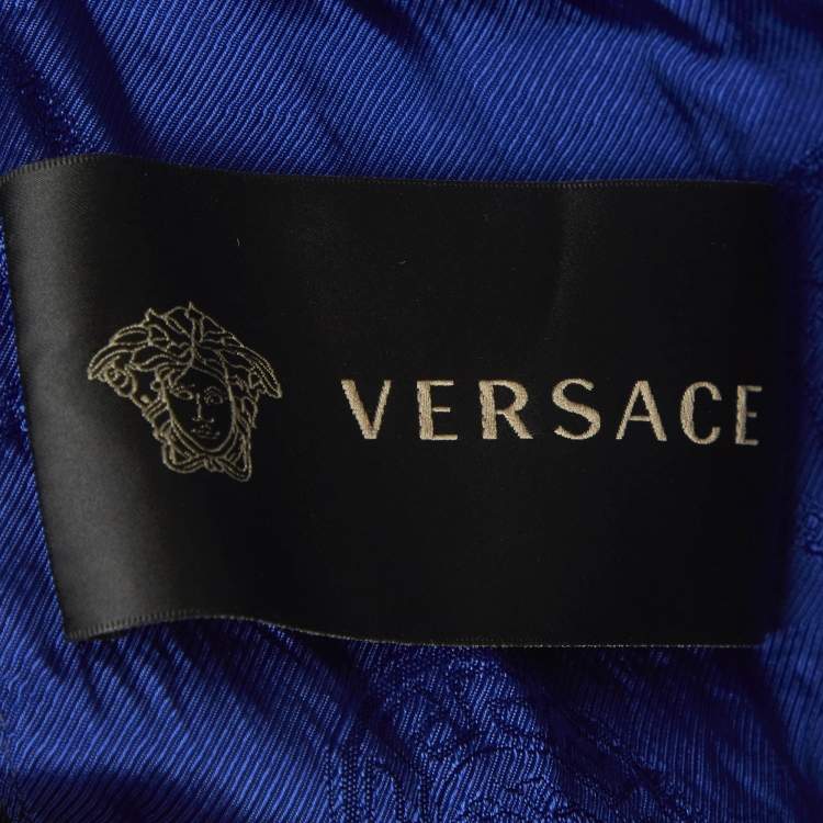 Pre Owned جاكيت بومبر فيرساتشي صناعي أسود مقاس كبير جداً ( اكسترا لارج )