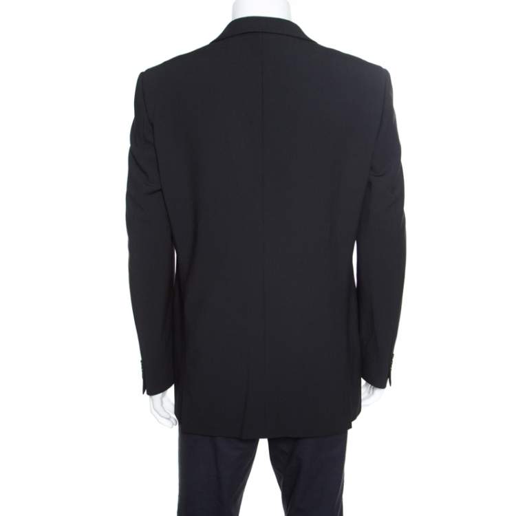 Pre Owned Versace Classic Black Striped Wool Tailored Blazer XL