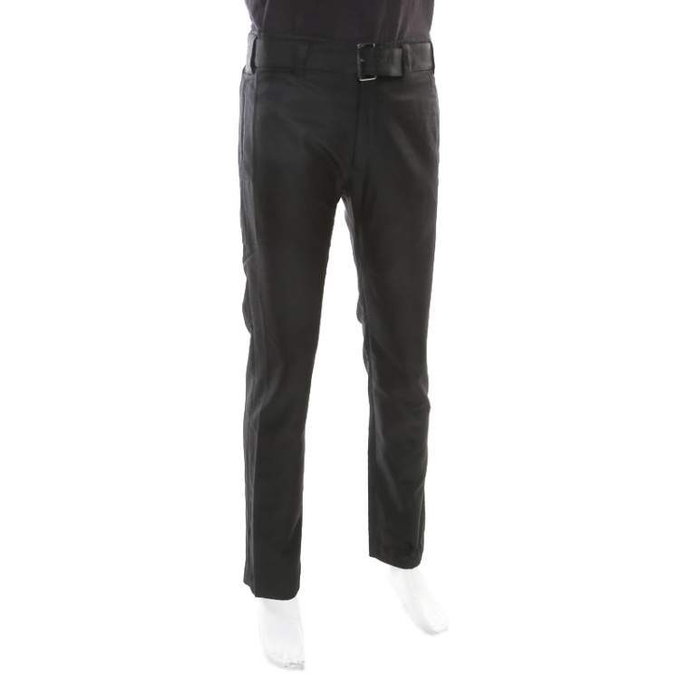 patterned tapered trousers