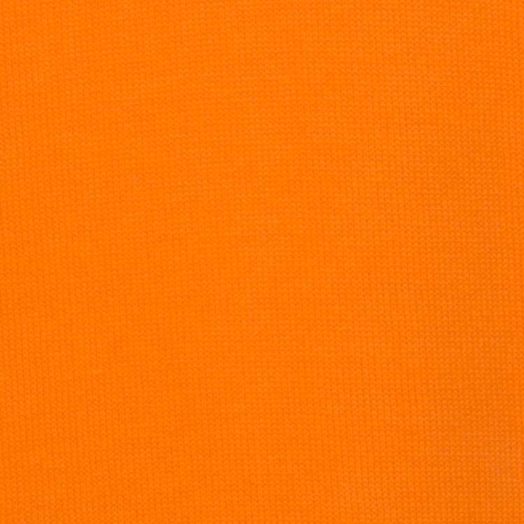 Pre Owned Versace Orange Cotton Knit V neck Buttoned Collar Sweater XXL