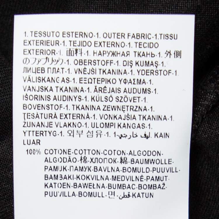 مملوكة مسبقًا Versace Black Logo Printed Cotton Crewneck T-Shirt M