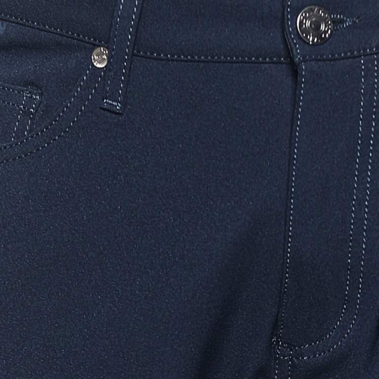 Pre Owned VJC Navy Blue Knit Straight Leg Pants L