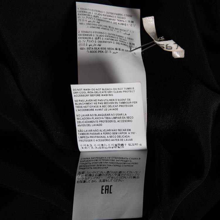 Pre Owned Versace Black Dragon Print Silk Shirt XXXS