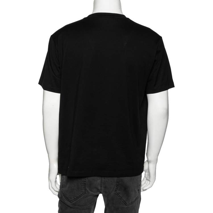 Pre Owned Versace Black Medusa Printed Cotton Short Sleeve T-Shirt L