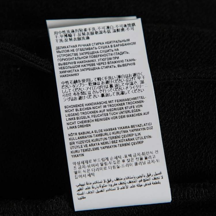 Pre Owned  Versace Black Alphabet Logo Print Cotton Zip-Up Hoodie M