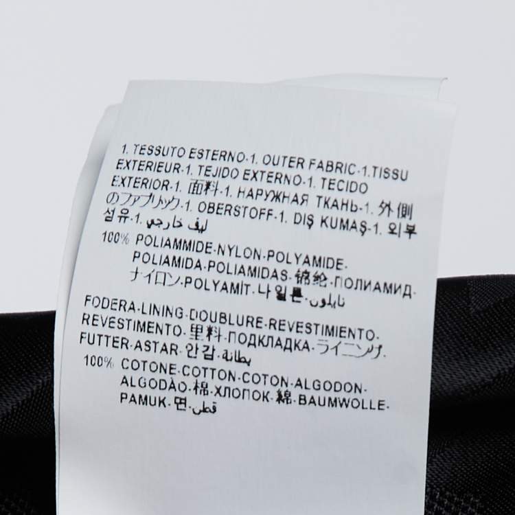 Pre Owned Versace Black Monogram Synthetic Rain Jacket 2XL