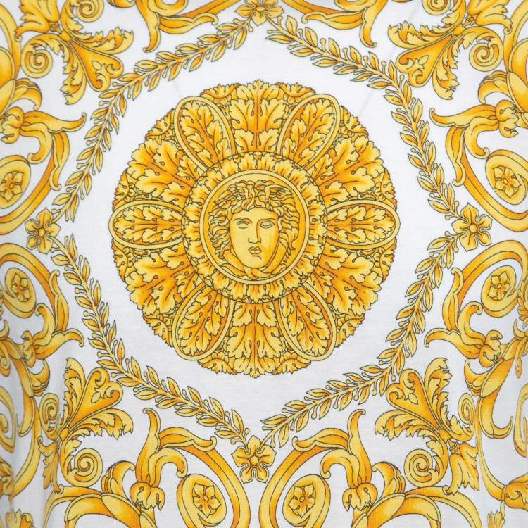 Pre Owned Versace Multicolor Baroque Print Cotton T-Shirt L