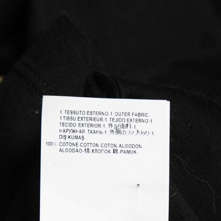 Pre Owned Versace Black Medusa Painted Cotton Crew Neck T-Shirt XS