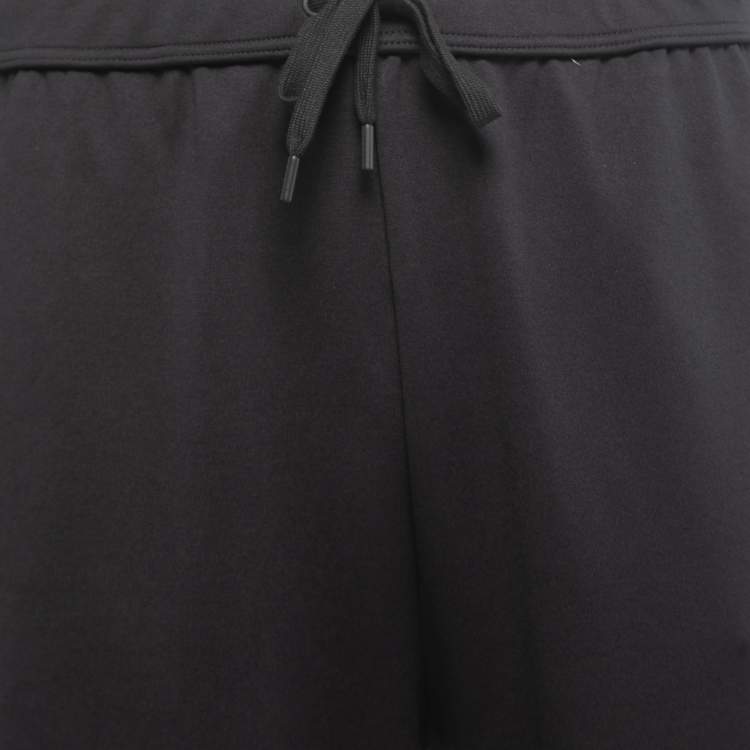 Pre Owned Versace Black Knit Medussa Logo Detail Track pants XXL