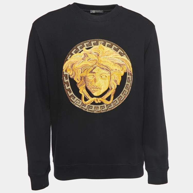 VERSACE BLACK コットン MEDUSA スウェット 20478452_50481554_600.jpg