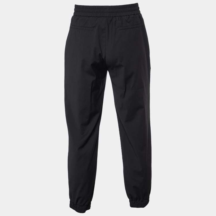 Pre Owned Fendace Black Wool Blend Joggers L