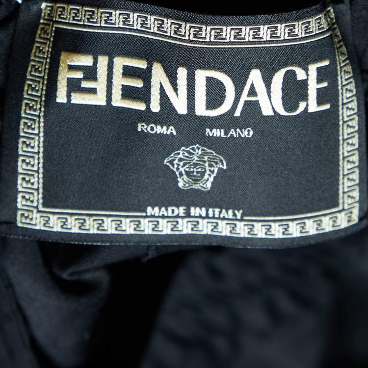 Pre Owned Fendace Black Wool Blend Joggers L