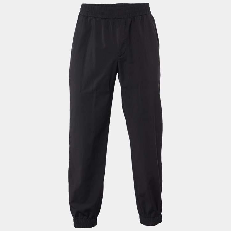 Pre Owned Fendace Black Wool Blend Joggers L