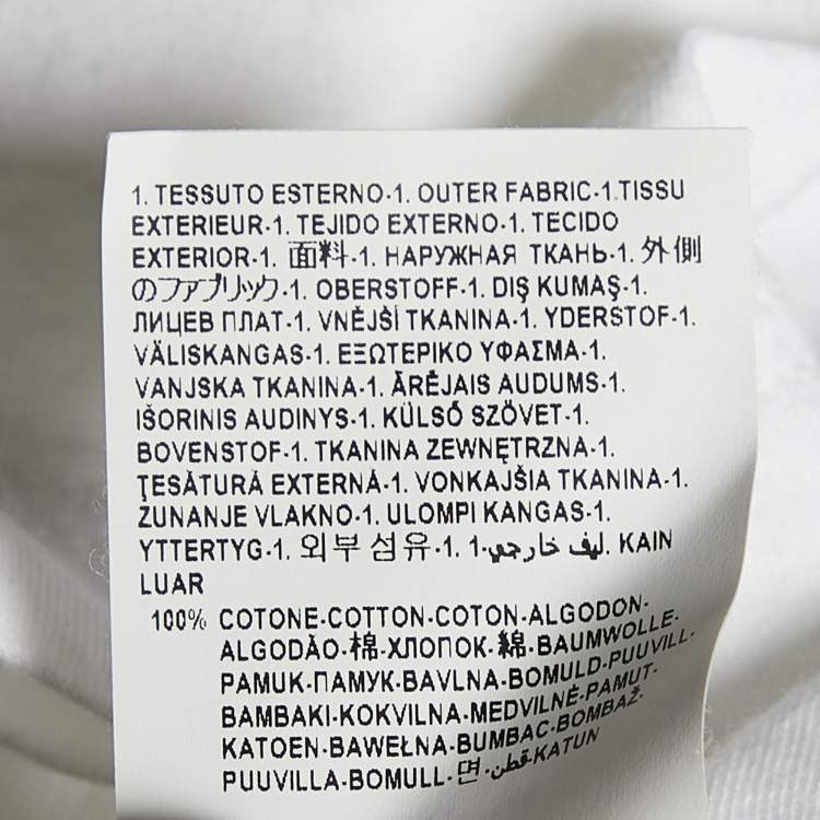 Pre Owned Versace White Medusa Embroidered Cotton Knit T-Shirt XL