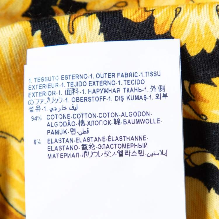 Pre Owned Versace Black Baroque Printed Cotton Knit Tank T-Shirt XXL