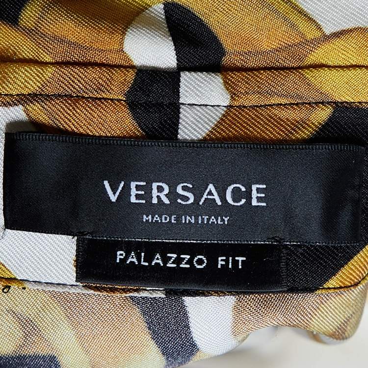 Pre Owned Versace Multicolor Baroque Printed Silk Button Front Shirt XL