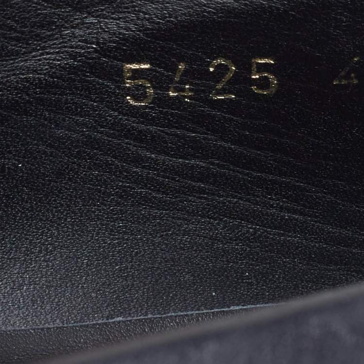 Pre Owned Versace Black Croc Embossed Medusa City Loafers Size 43