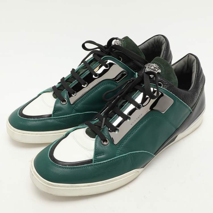 Pre Owned Versace Multicolor Leather Low Top Sneakers Size 43