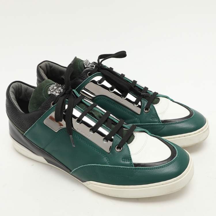 Pre Owned Versace Multicolor Leather Low Top Sneakers Size 43