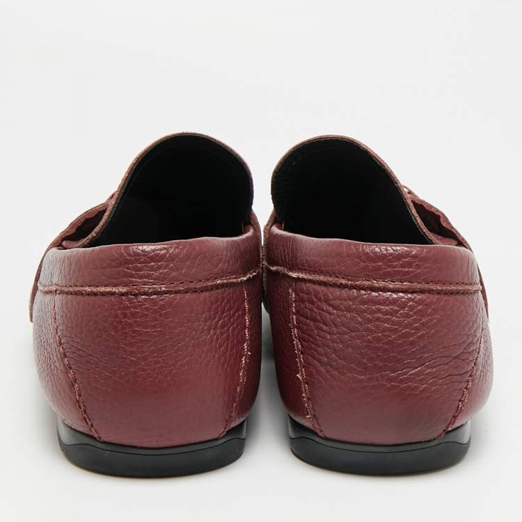 مملوكة مسبقًا Versace Medusa Size 40 Burgundy Leather Loafers