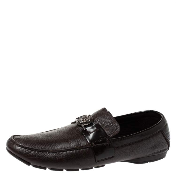 versace leather loafers