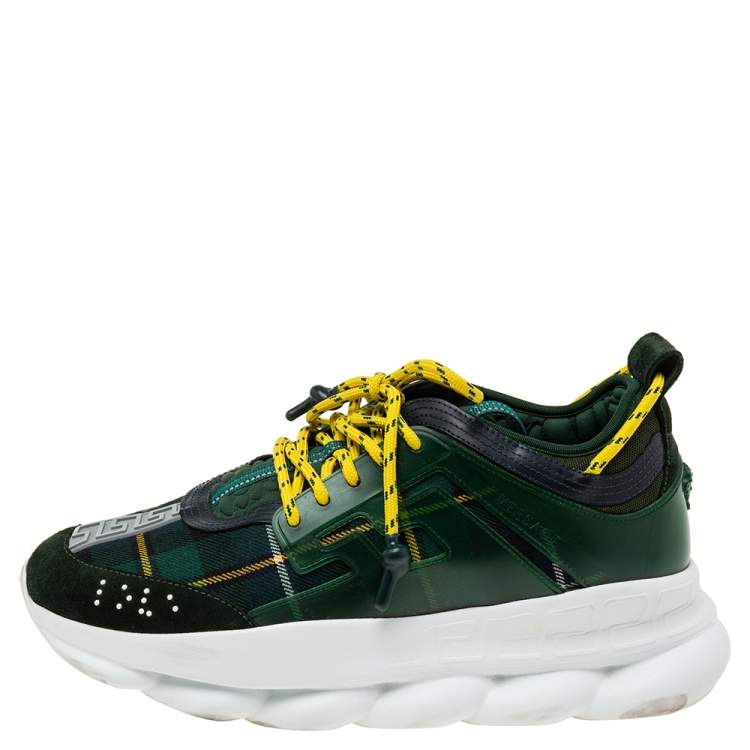 VERSACE Chain Reaction Yellow Red White Blue Sneakers Men Shoes