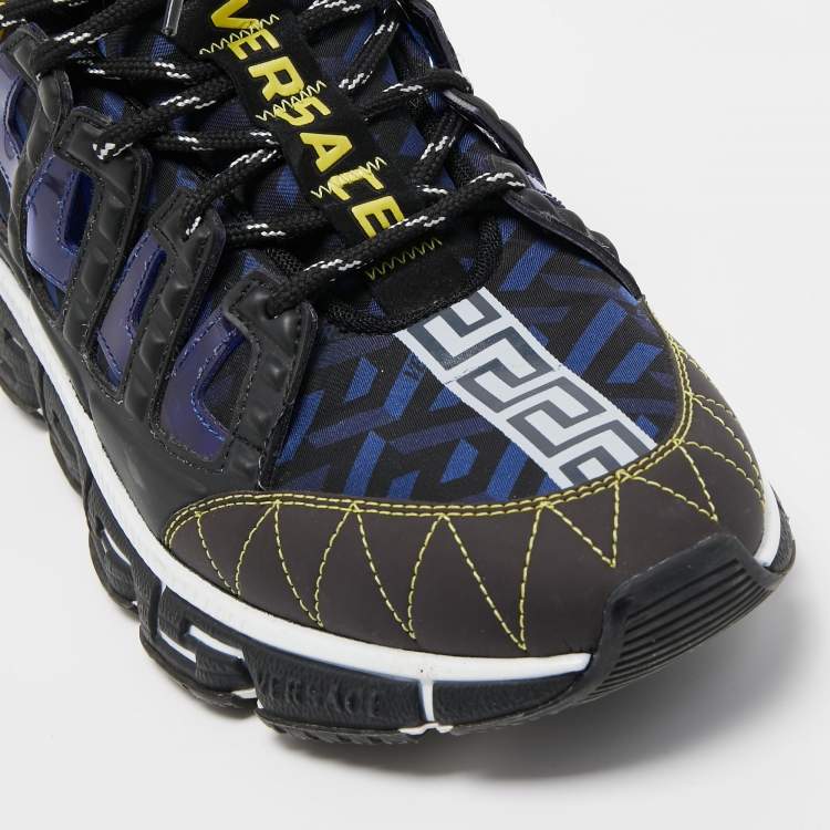 Pre Owned Versace Multicolor Leather and PVC Low Top Sneakers Size 45