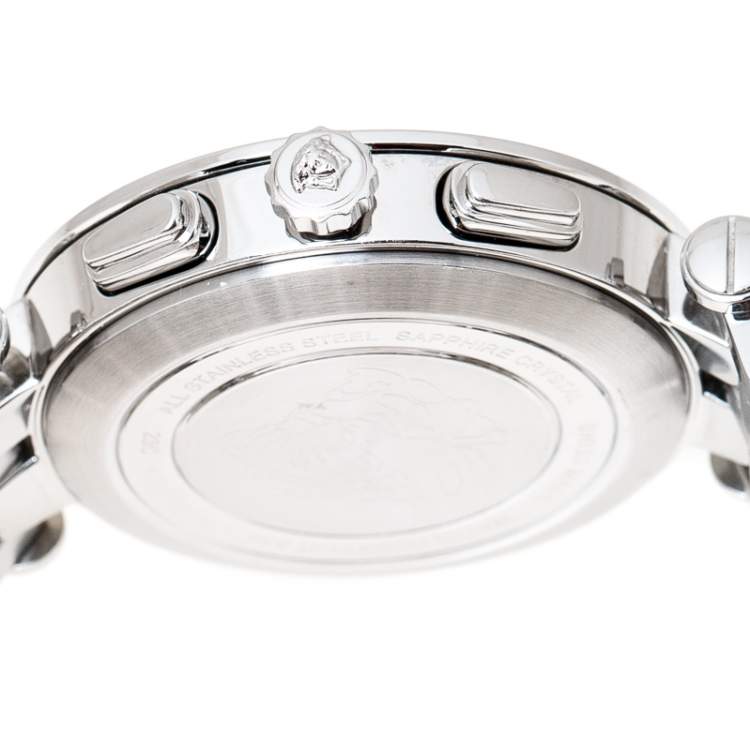 Pre Owned Versace Silver White Stainless Steel V Race 23C Women's Wristwatch 42 mm