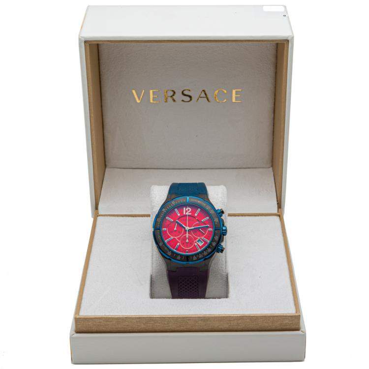 Pre Owned Versace DV One Cruise Limited Edition 40/99 Pieces Automatic Chronograph Men's Watch 43.5 MM