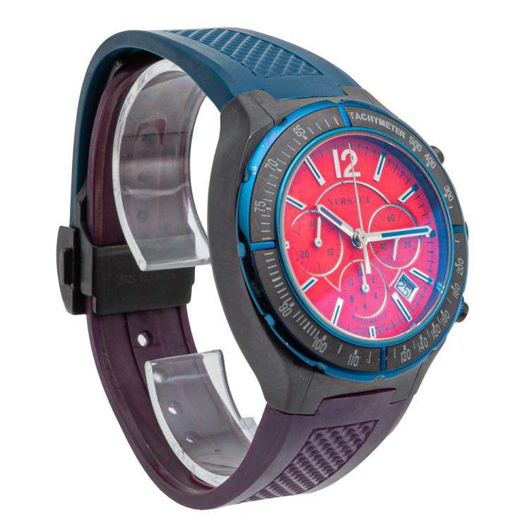 Pre Owned Versace DV One Cruise Limited Edition 40/99 Pieces Automatic Chronograph Men's Watch 43.5 MM
