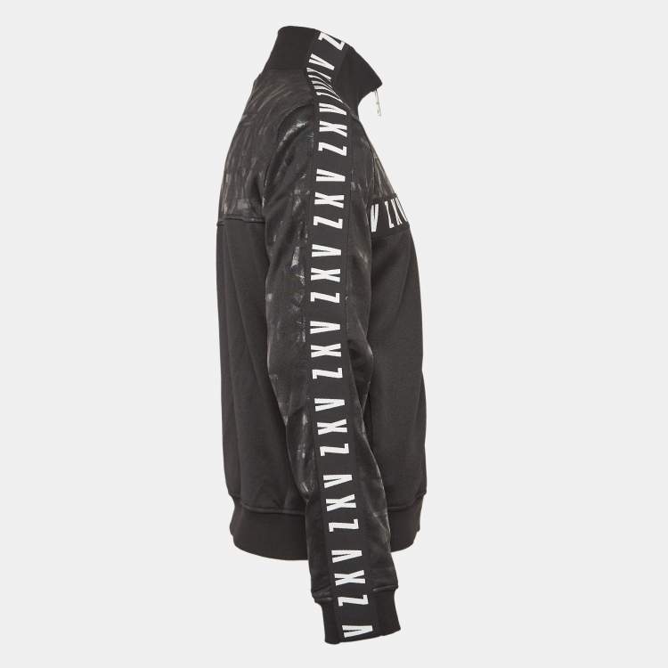 Versus Versace X Zayn Black Printed Jersey Zip-Up Active
