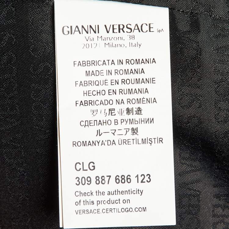 Pre Owned Versus Versace Orange Synthetic Bomber Jacket L