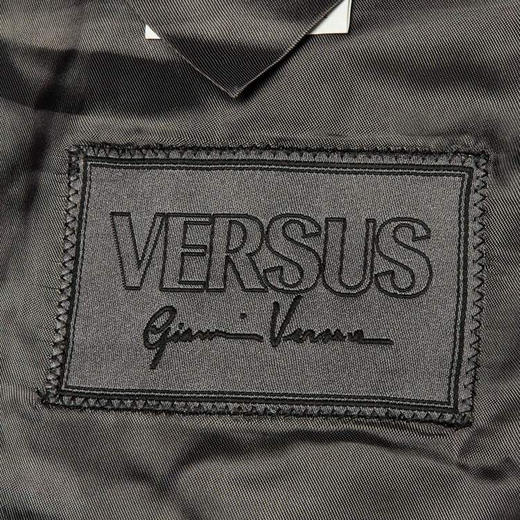 Pre Owned Versus Versace Grey Wool Button Front Blazer L