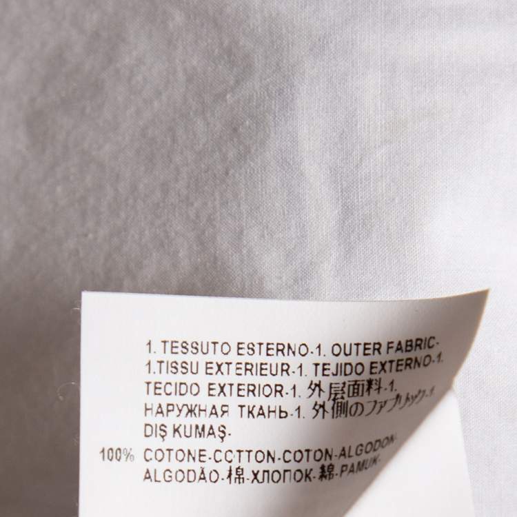 Pre Owned Versus Versace White Cotton Logo Printed Button Front Shirt M
