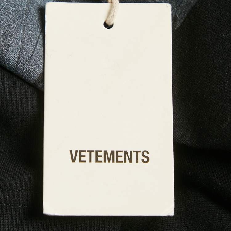 Pre Owned Vetements Black Super Car Print Cotton Crew Neck Oversized T-Shirt S