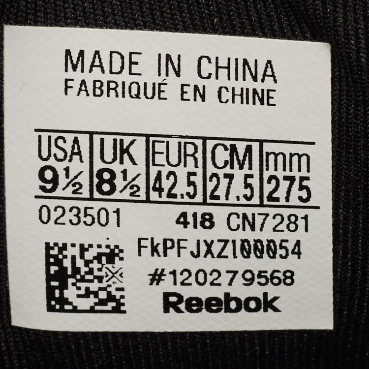 Pre Owned حذاء رياضي فيتمونت وريبوك رسم دودل قماش مطبوع وشبكة إنستابمب فوري عنق منخفض مقاس 39