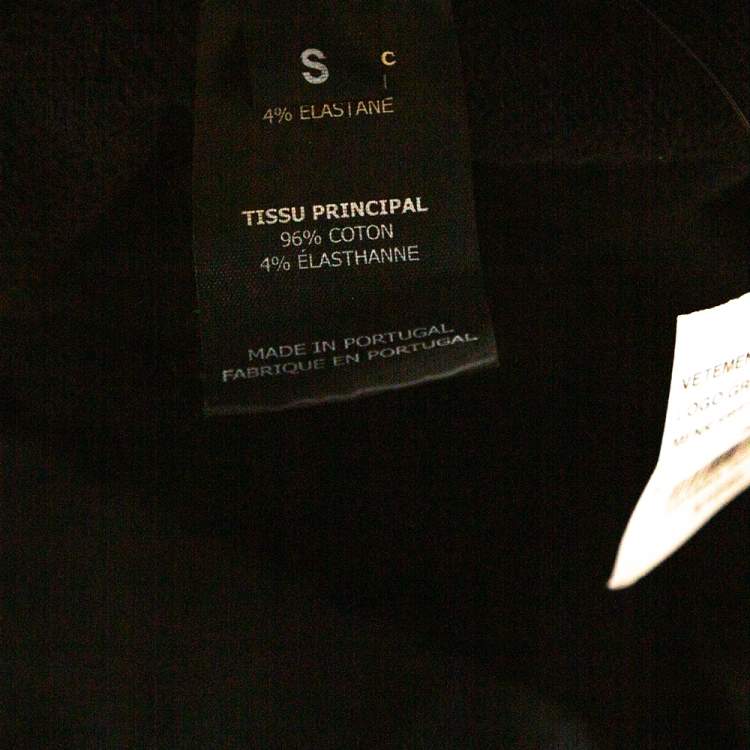 Pre Owned Vetements Black Cotton Graphic Print Oversized Hoodie S