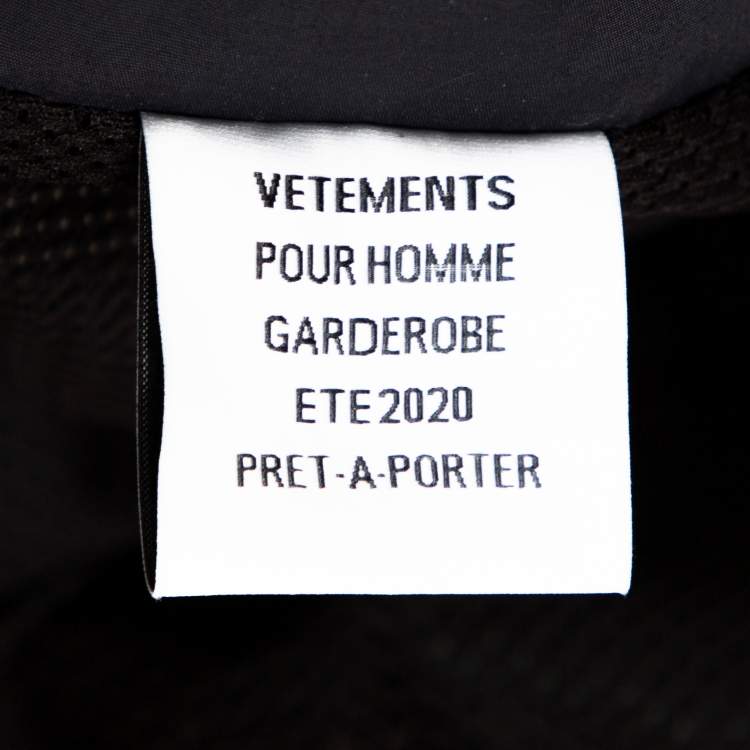 Pre Owned Vetements Green Rear Logo Print Zip Up Track Jacket M