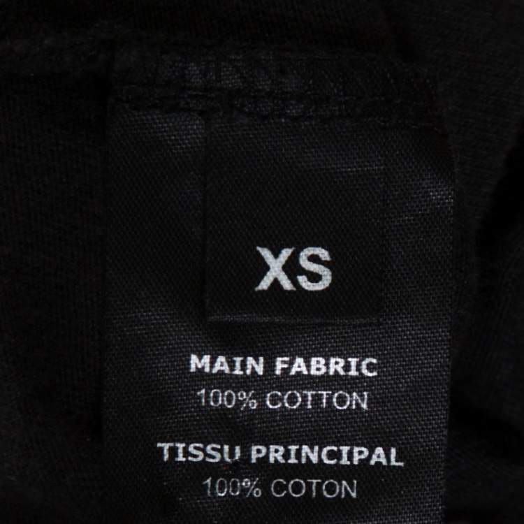 Pre Owned Vetements Black Printed Cotton Jersey Hooded Sweatshirt XS