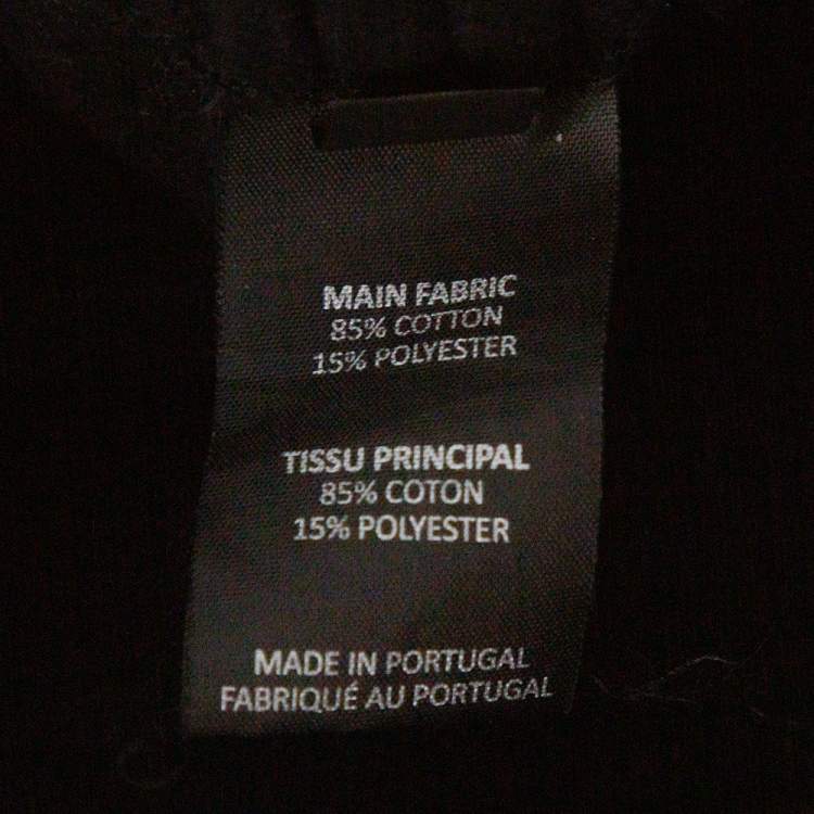 Pre Owned Vetements Black Cotton Knit Logo Printed Sweatpants M 