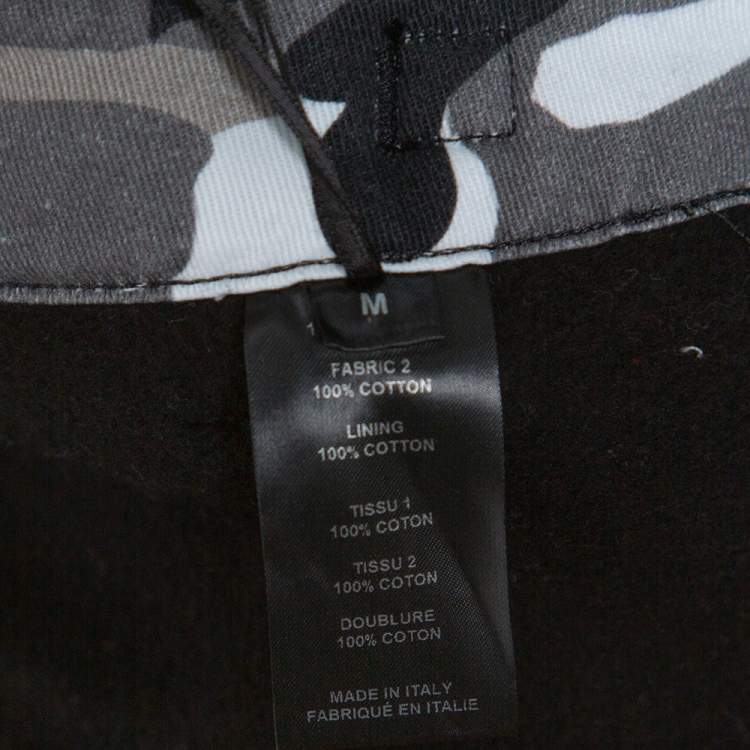 Pre Owned Vetements Black Cotton Camo Print Overlay Jogger Pants M