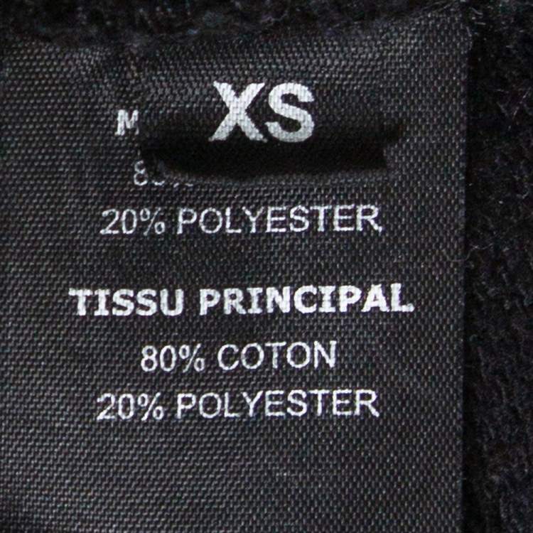 Pre Owned Vetements Black Knit Target Print Distressed Oversized Hoodie XS