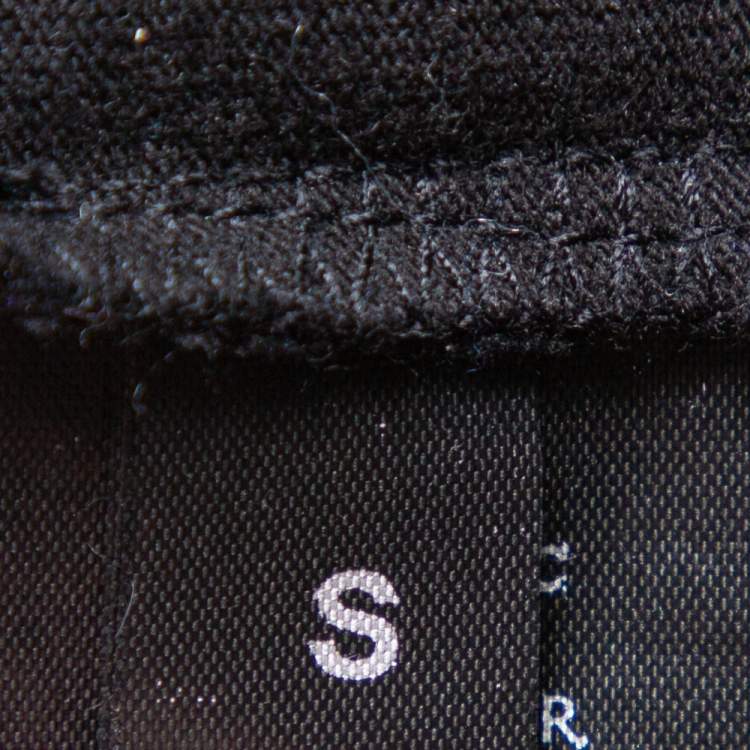 Pre Owned Vetements Blue & Black Embroidered Cotton Oversized Hoodie S
