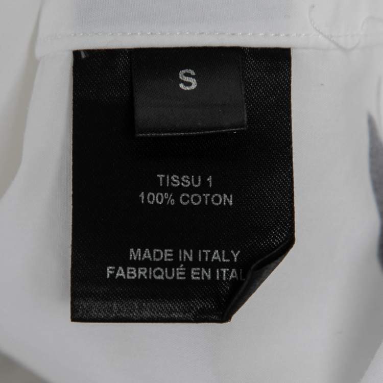 Pre Owned Vetements White Logo Graphic Print Cotton Oversize Shirt S