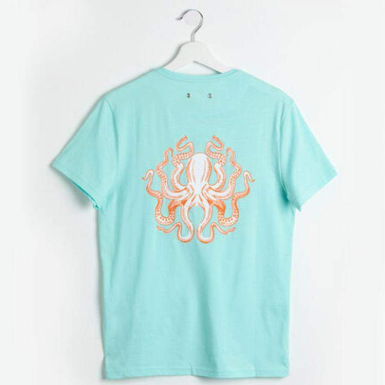 مملوكة مسبقًا Vilebrequin Blue Tao Octopus Lagon T-shirt L (Available for UAE Customers Only)