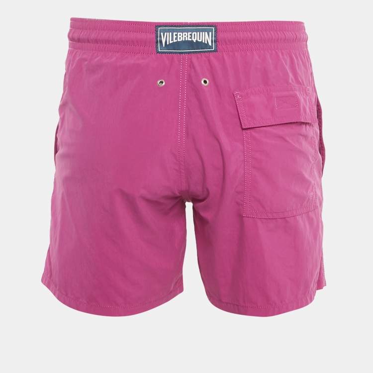 Pre Owned Vilebrequin Magenta Pink Synthetic Swim Shorts S 